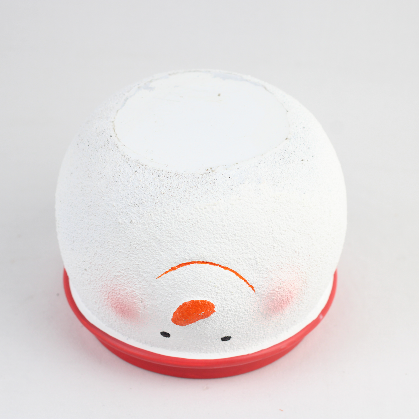 Santa or Snowman Christmas Planter – Single Piece – Festive Cement Holiday Pot