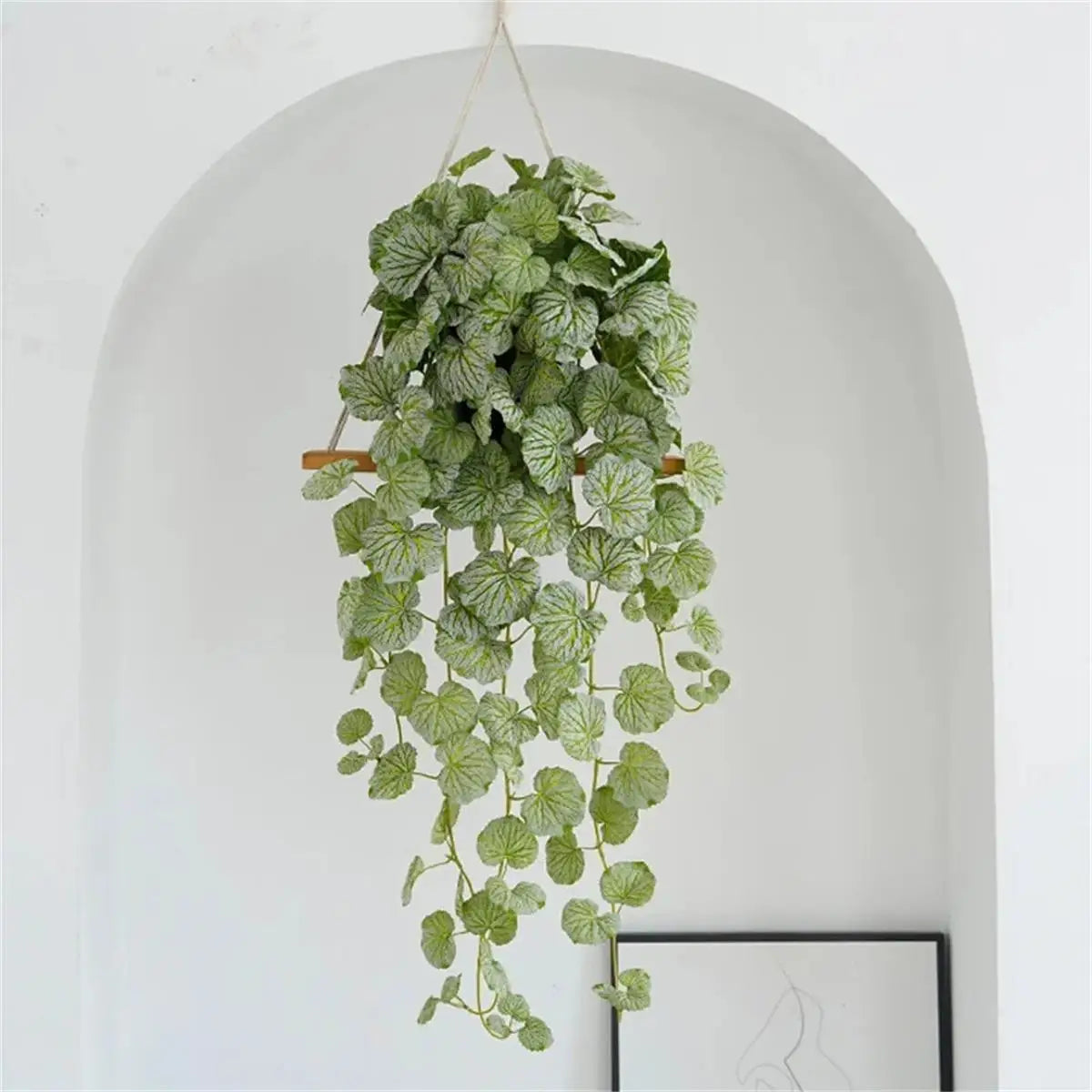 40-70cm Fake Hanging Plants Artificial Begonia Plant Vines Silk Fern Plant Wall Leaves Tropical Scindapsus Plant For Home Garden