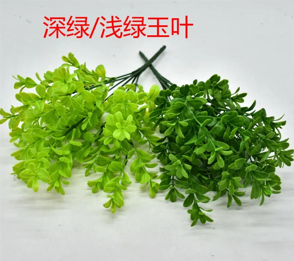 Artificial Plant Small Boston Fern Green Grass Home Decoration Fake Plant Leaves Greenery Home Garden Party Wedding Decorations