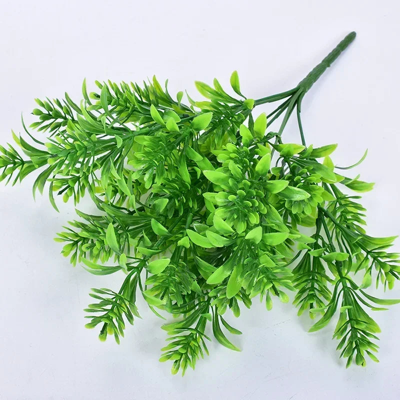 Artificial Plant Small Boston Fern Green Grass Home Decoration Fake Plant Leaves Greenery Home Garden Party Wedding Decorations