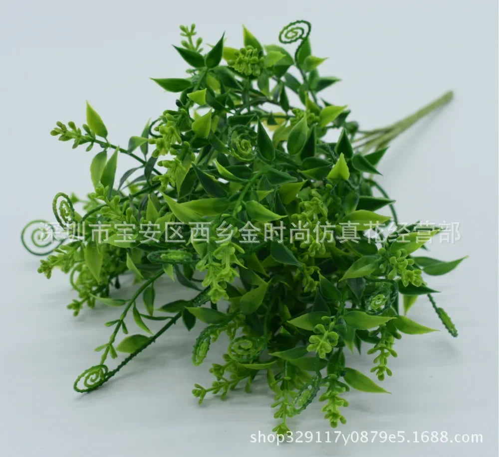 Artificial Plant Small Boston Fern Green Grass Home Decoration Fake Plant Leaves Greenery Home Garden Party Wedding Decorations